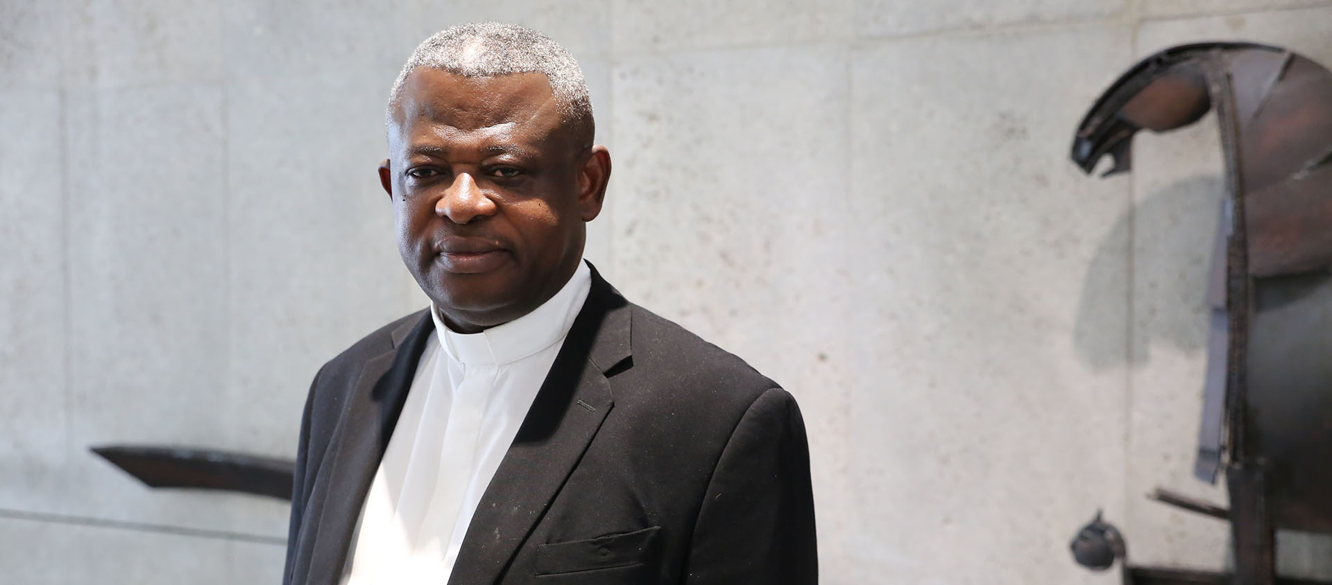L'abbé Donatien Nshole, secrétaire général de la CENCO, ici à Genève en 2018, a condamné les actes de violences commis contre l'Eglise en RDC | © Bernard Hallet