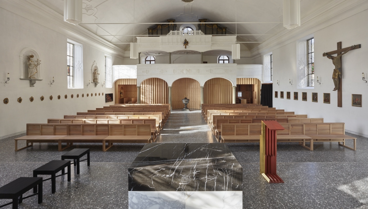 La chapelle St-Pierre à Lucerne, après son réaménagement |  © Martin Wittwer / freitreppe.com
