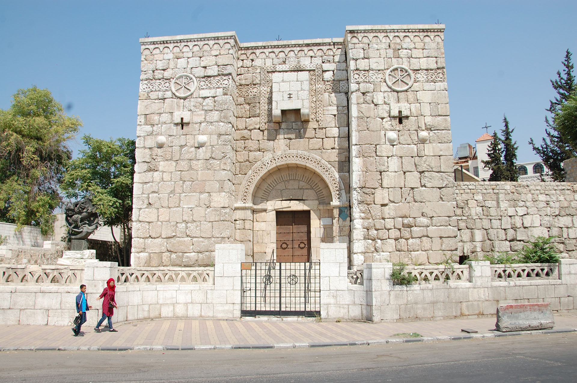 Bab Kissan, avec la chapelle de Saint-Paul, dans les remparts de la vielle ville de Damas | © Jacques Berset