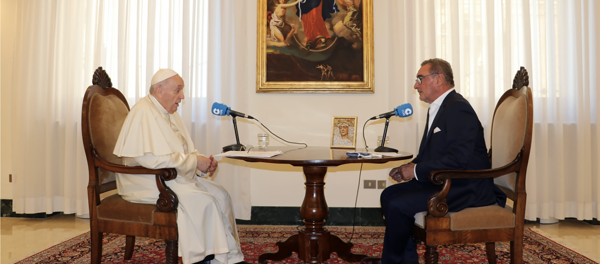 Le pape a répondu aux questions du journaliste de la radio espagnole "Cope" durant plus d'une heure | DR