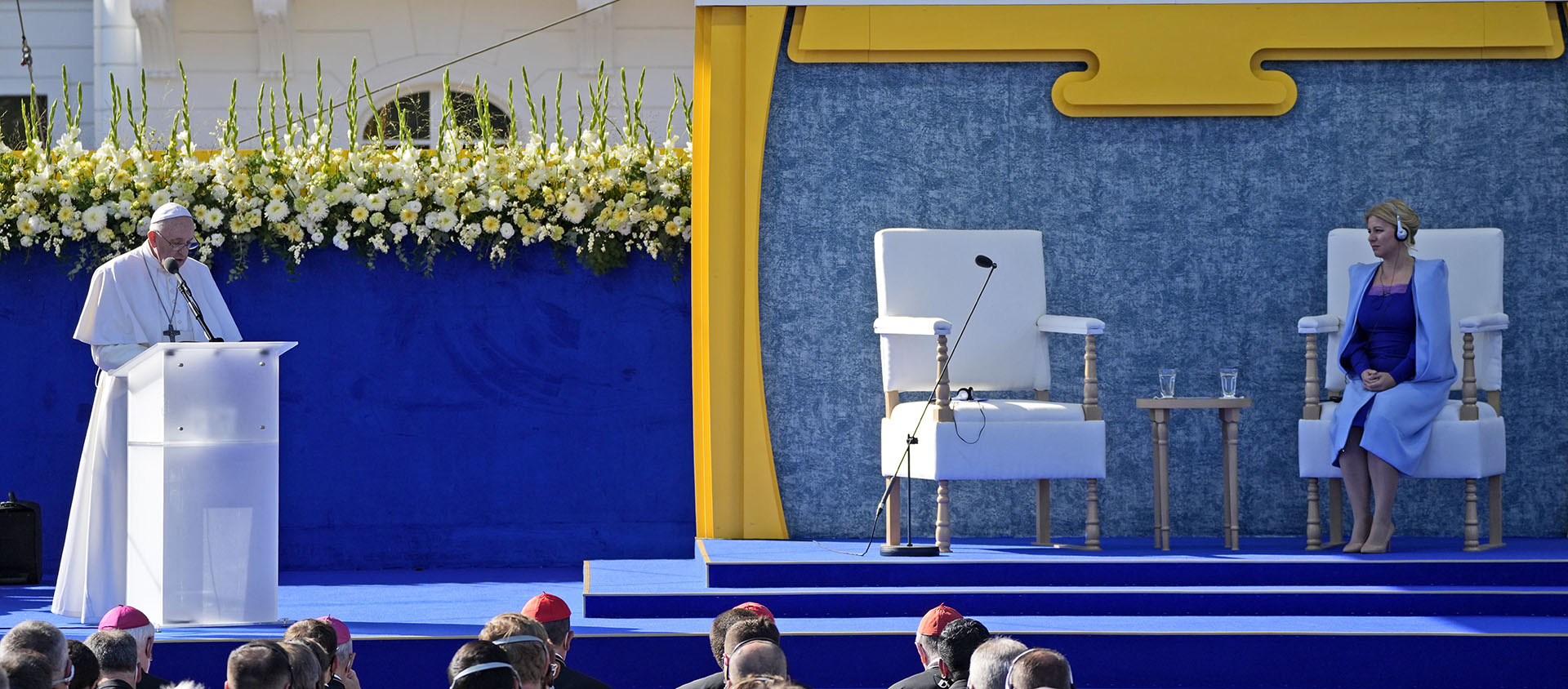 Il faut que la Slovaquie «réaffirme son message d’intégration et de paix", a affirmé le pape lors de son discours | © Keystone