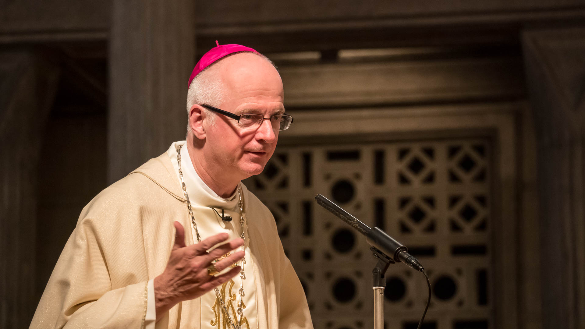 Mgr Charles Morerod à l'église du Christ-Roi, le 29 septembre 2021 | © Maurice Page