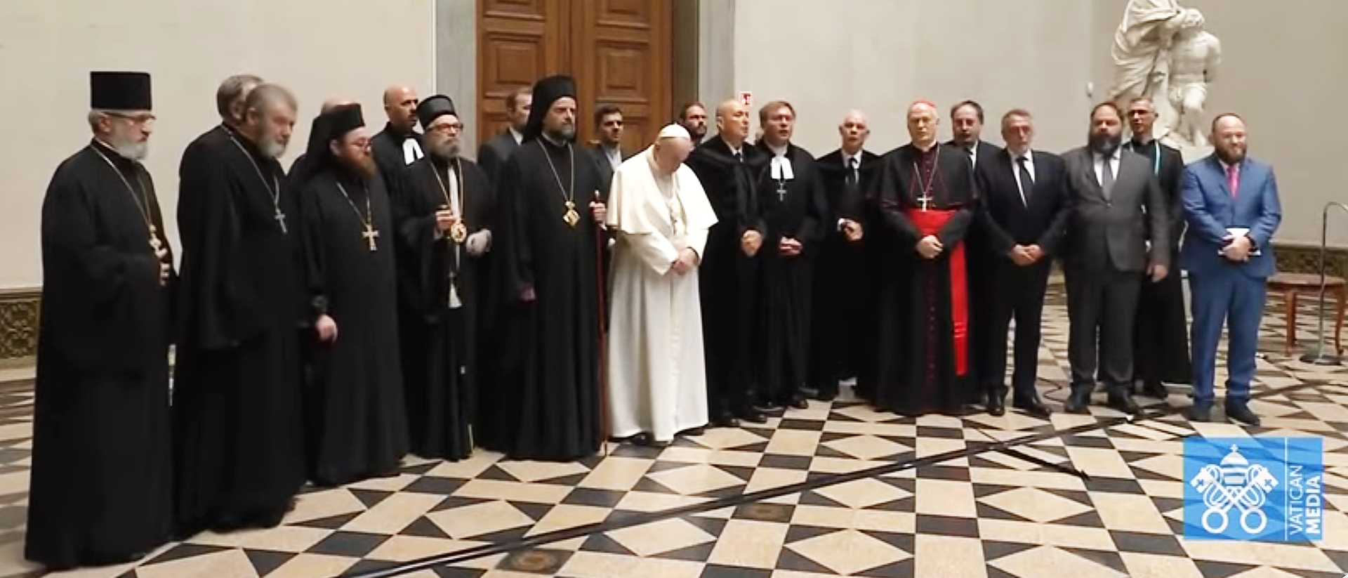 Budapest: le pape François rencontre les représentants du COE et de la communauté juive de Hongrie, 12.09.2021 | Capture d'écran KTO – Vatican media