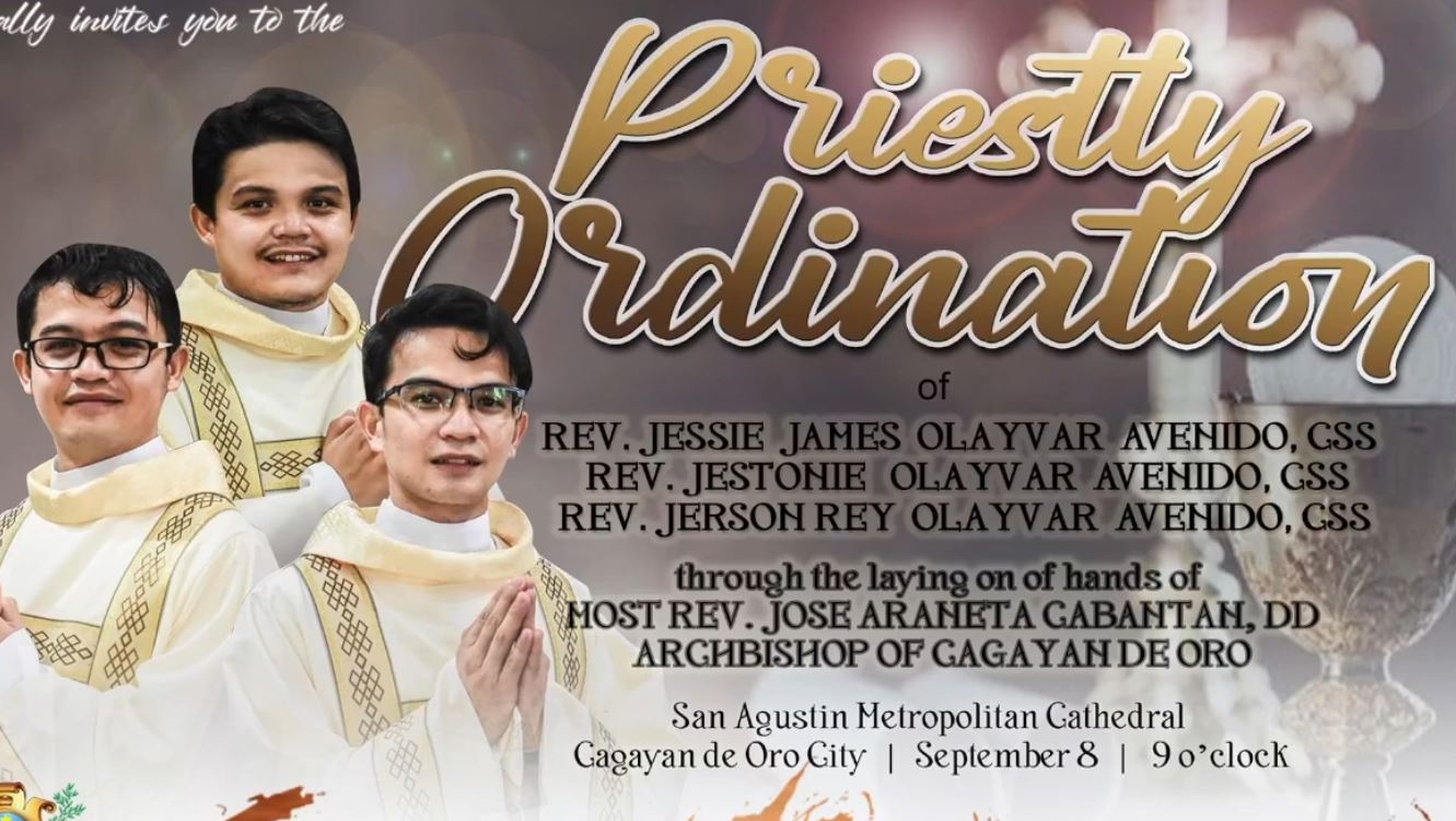 Le 8 septembre 2021, Jerson, Jessie et Jestonie Avenido ont été ordonnés prêtres à Cagayan de Oro (Mindanao) | DR