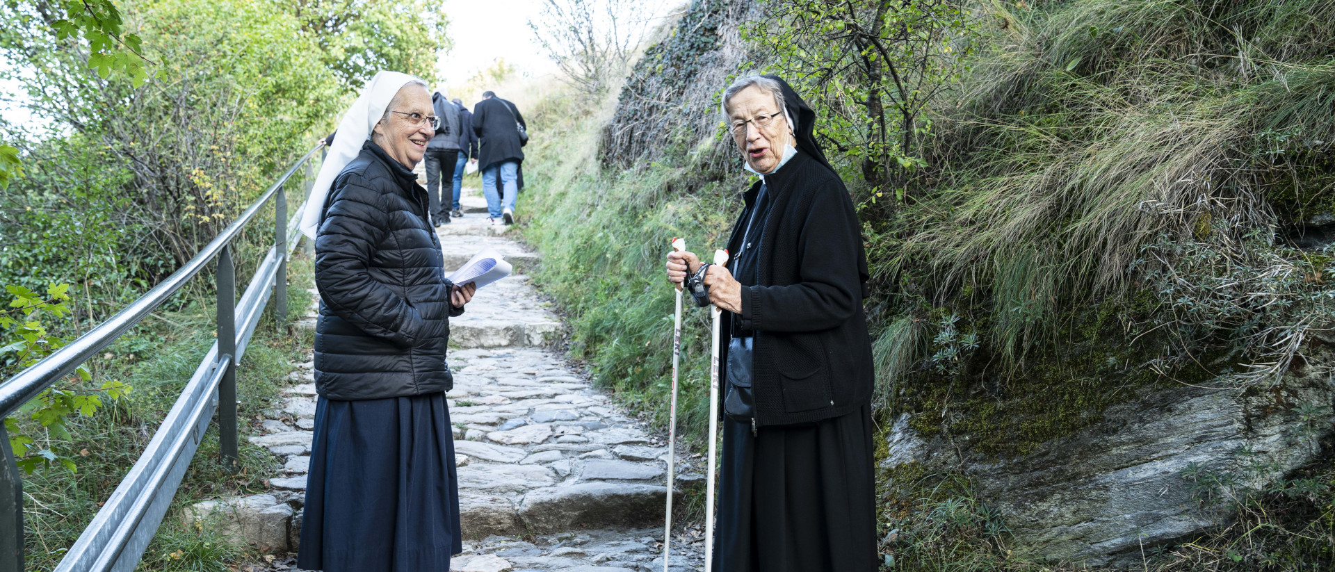 A Sion, les participants ont cheminé jusqu'à la basilique de Valère | © Vera Rüttimann