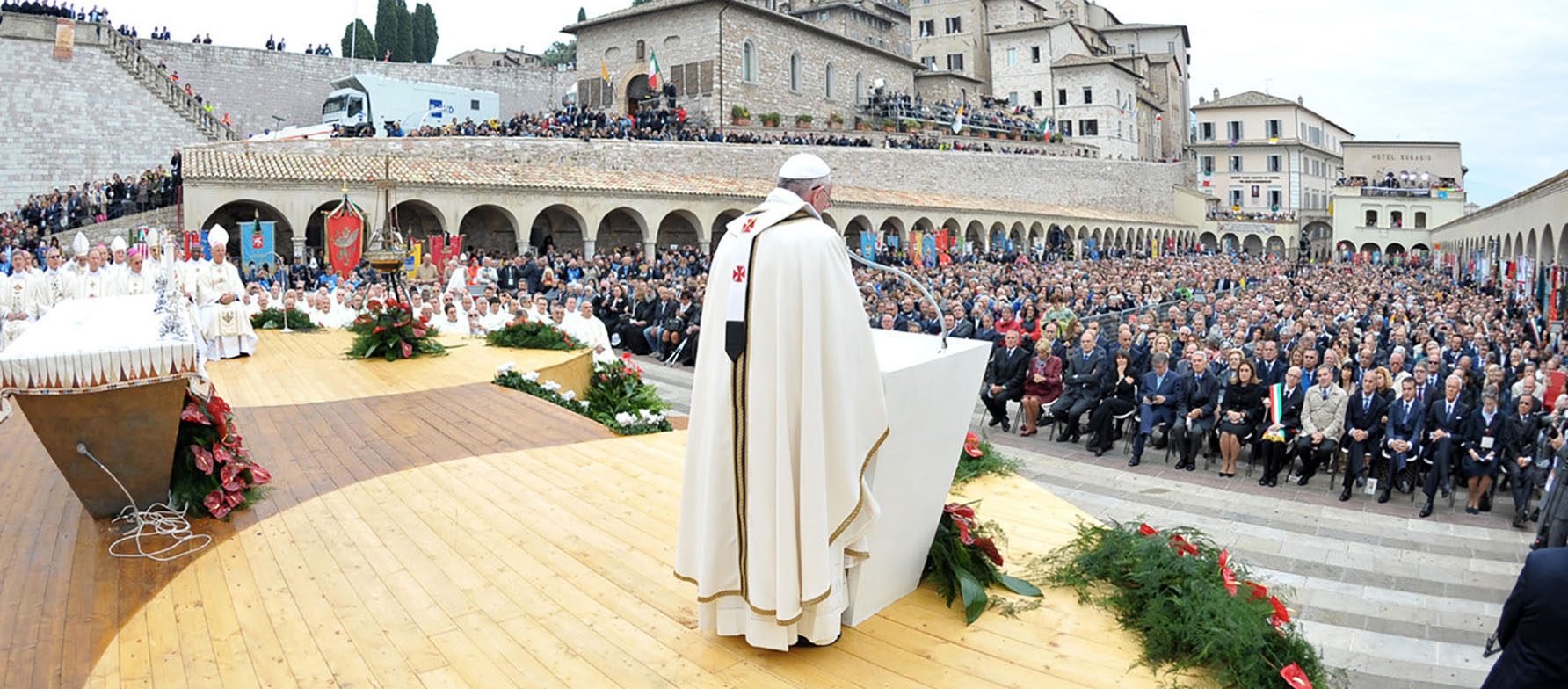 Le pape, ici en octobre 2013, se rendra à Assise le 12 novembre prochain dans le cadre de la 5e Journée mondiale des pauvres | © Keystone/AP