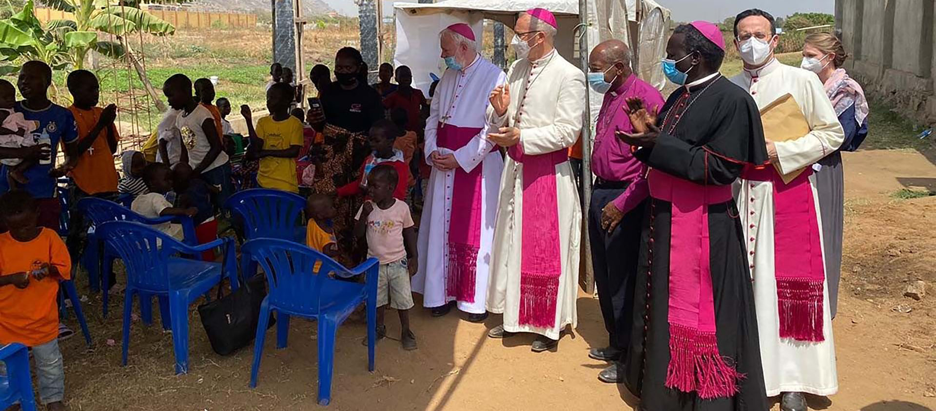 Mgr Paul Richard Gallagher, Secrétaire d'État pour les relatoins avec les États, en visite au Soudan du Sud | © Edward D. Johnson/Christ4you