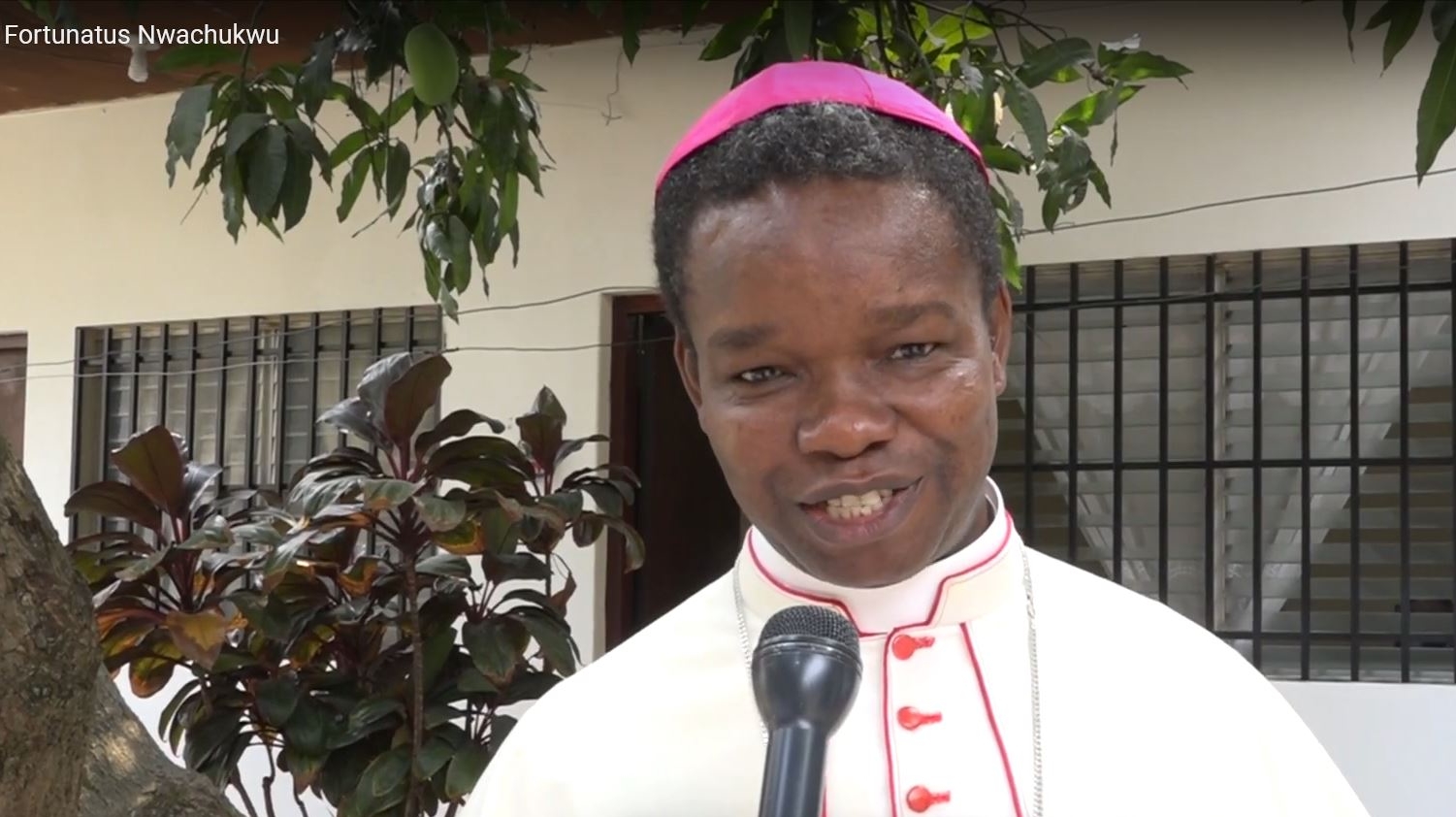 Mgr Fortunatus Nwachukwu, alors nonce apostolique au Nicaragua  capture d'écran Youtube