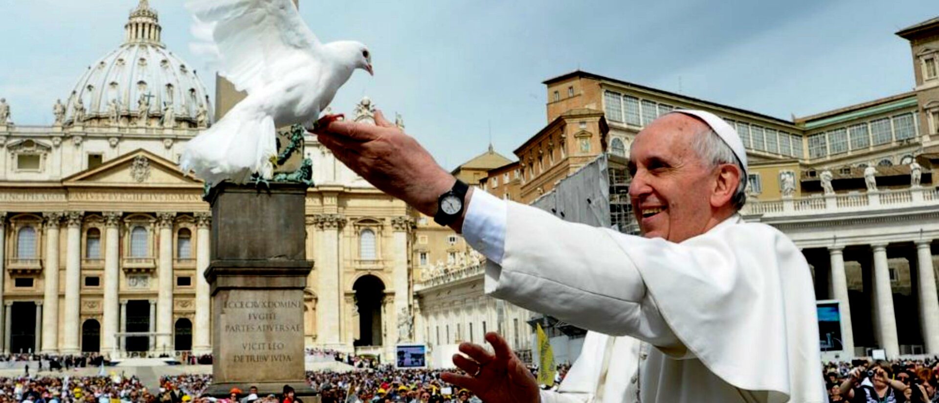 Lors de la 55e journée mondiale de la paix, en 2022, le pape François a affirmé que "la paix est à la fois un don du ciel et le fruit d’un engagement commun" | © Vatican Media 