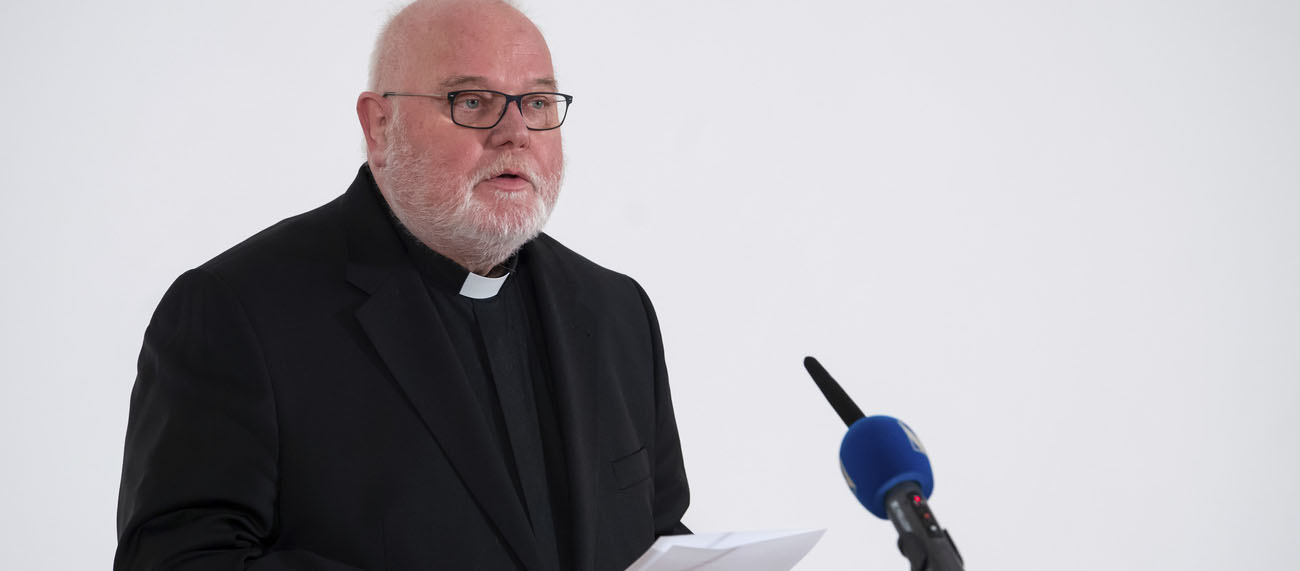 Lors de la conférence de presse, le cardinal Marx l’archevêque allemand a une fois encore appelé à une réforme de l’Église catholique | © Keystone/Sven Hoppe/DPA via AP