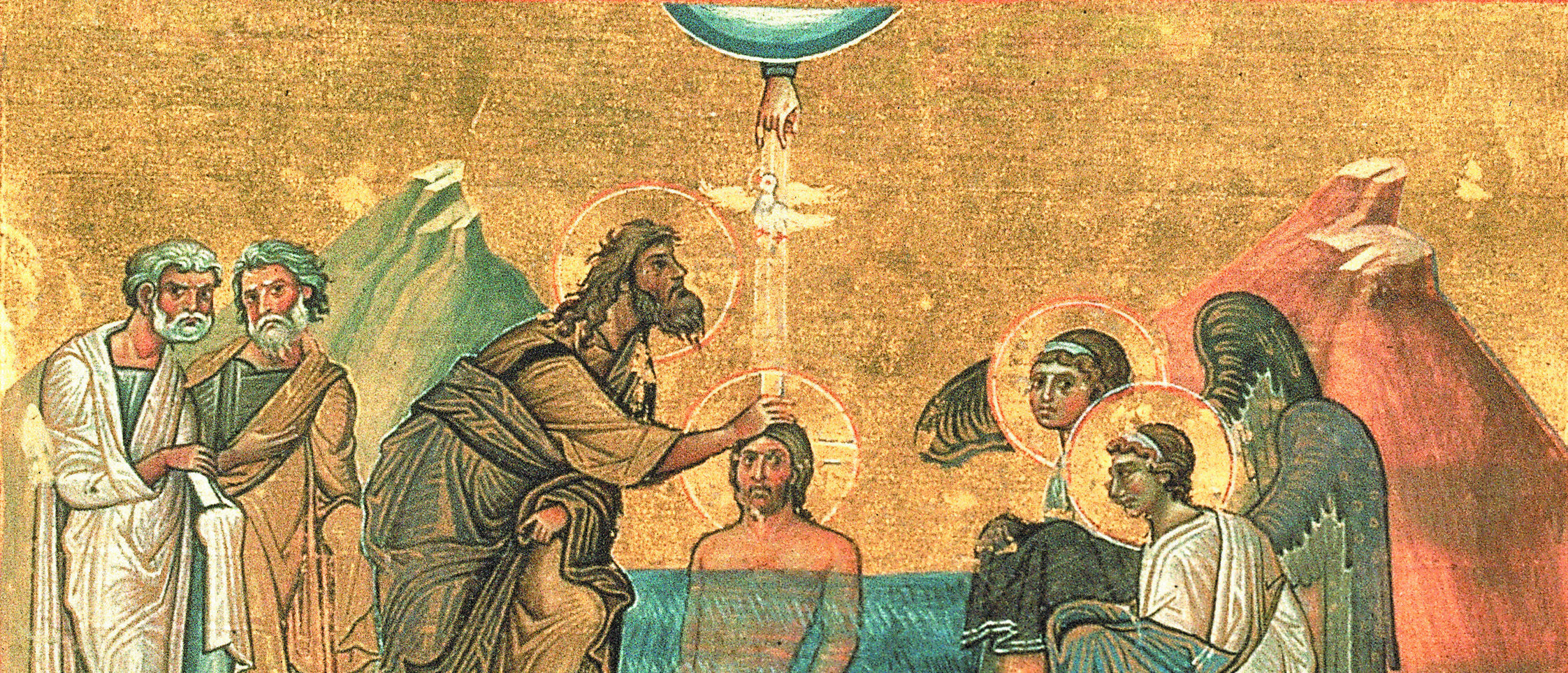 Le baptême du Christ - Menologion de Basile (10e siècle)