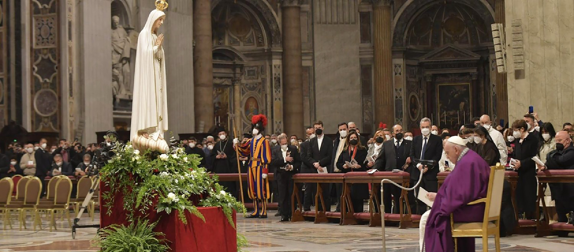 «Libère-nous de la guerre, préserve le monde de la menace nucléaire», a demandé le pape à la Vierge Marie | © Vatican News