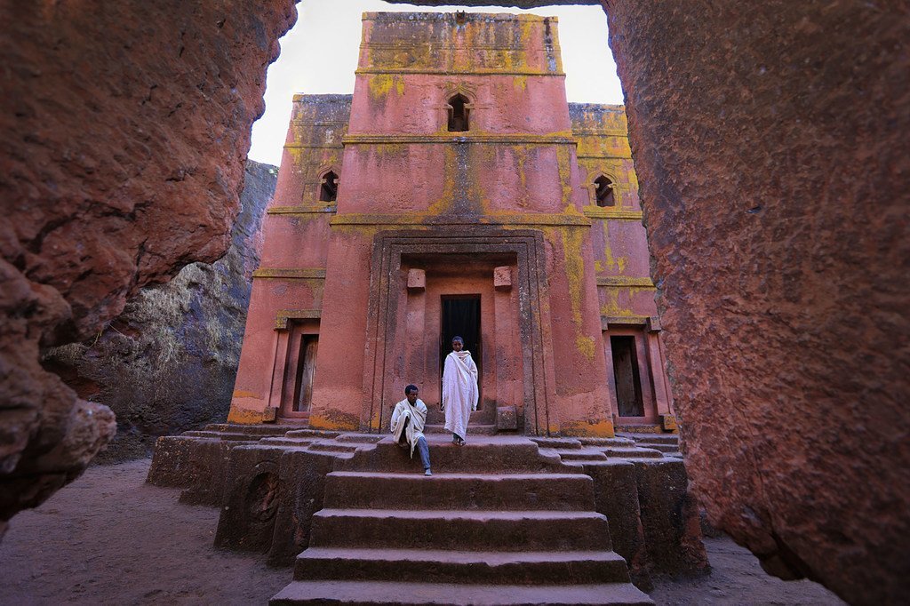 L’église St Georges, dans la ville de Lalibela, en Éthiopie © Unsplash/Mulugeta Wolde