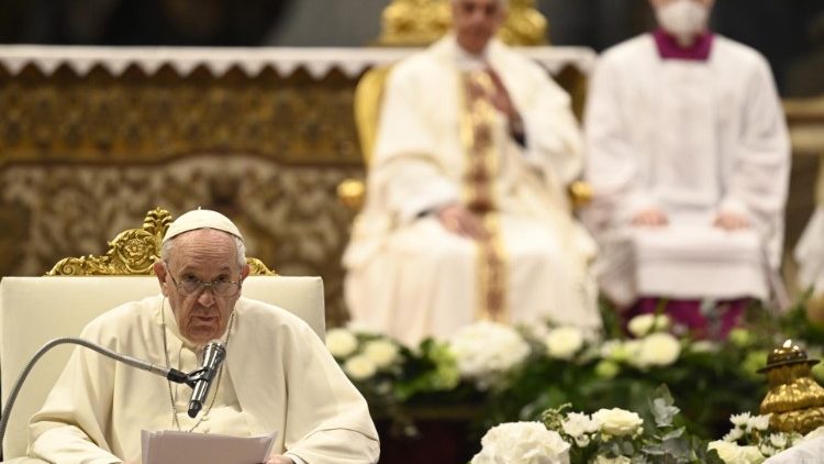 Le pape François a célébré la messe du dimanche de la Divine miséricorde à Saint-Pierre, au Vatican, le 24 avril 2022 |© Vatican Media 