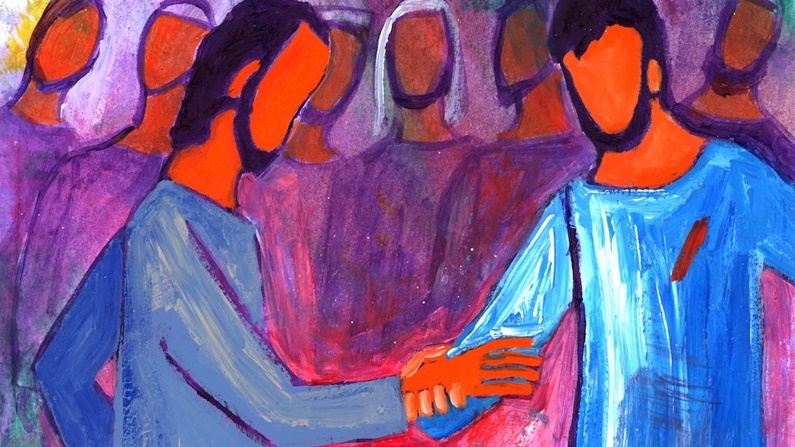 Jésus dit à Thomas: "Cesse d’être incrédule, sois croyant". 
Photo: evangile-et-peinture.org