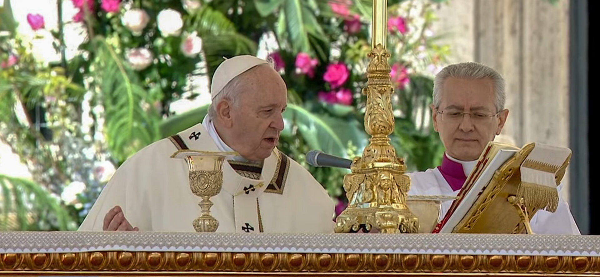Le pape célèbre la messe de Pâques place Saint-Pierre | capture d'écran Vatican Media
