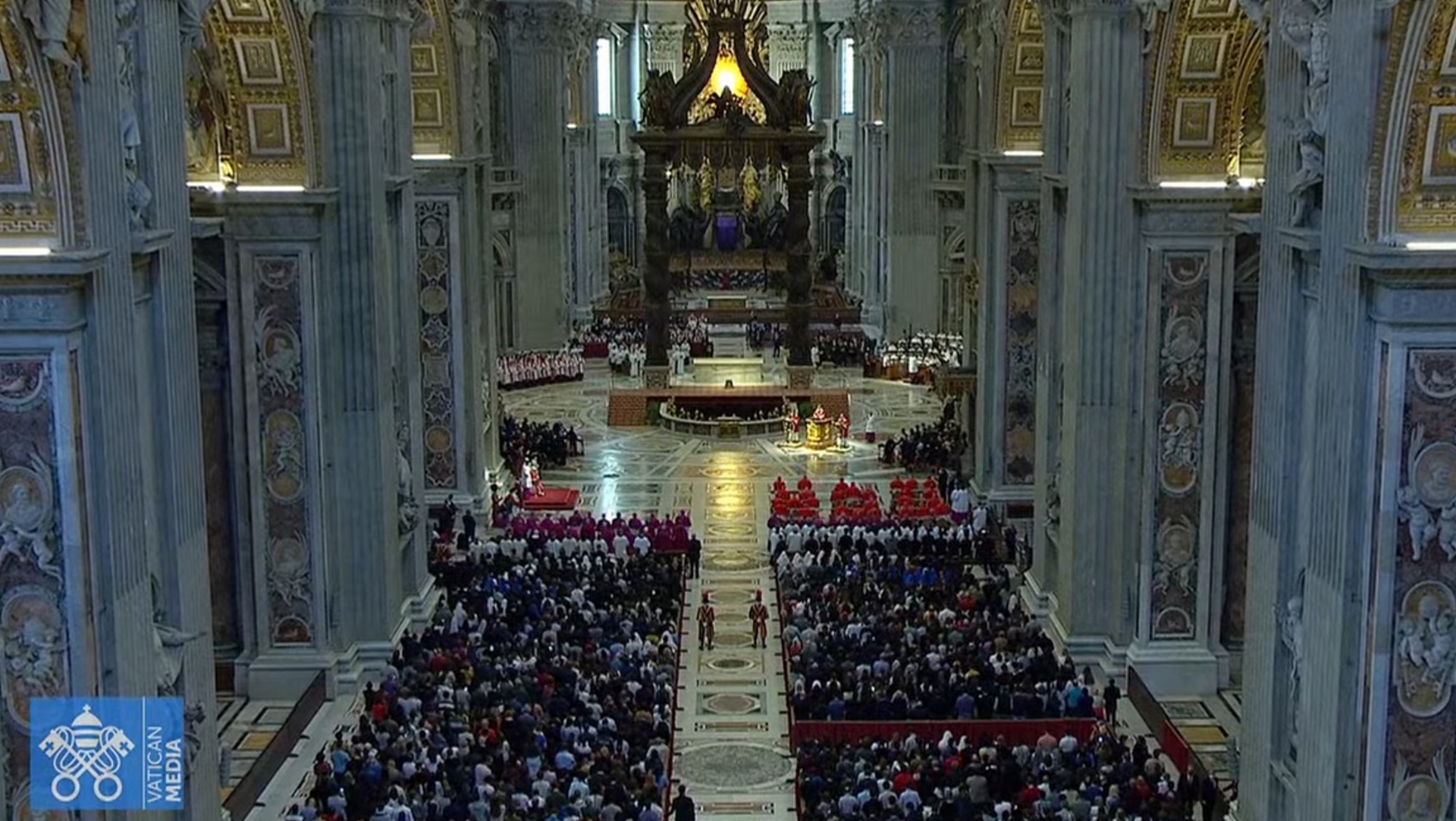 Célébration à la basilique Saint-Pierre, de Rome | capture d'écran  Vatican Media 