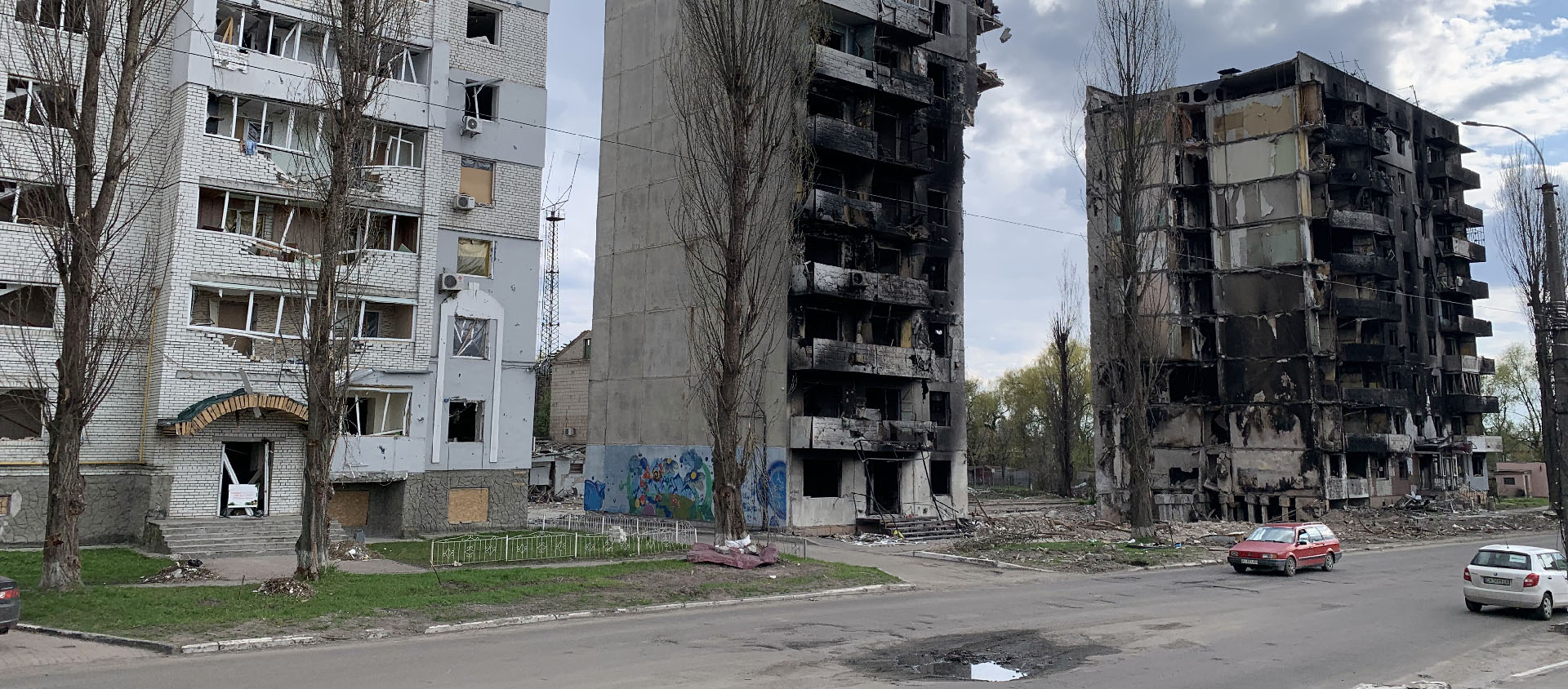 "Alors que nous approchions de Borodyanka (photo), au nord-est de Kiev, nous avons vu davantage de destruction." | © Jaroslav Krawiec
