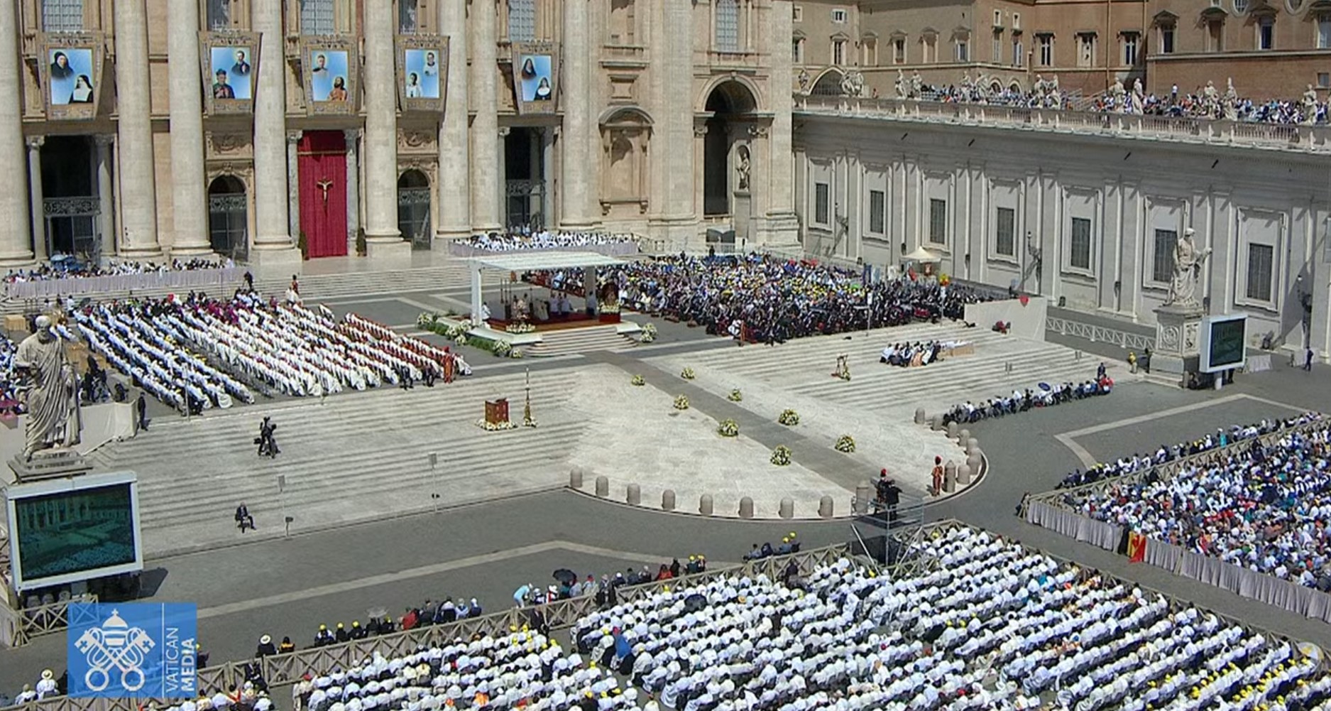 Canonisations Place St-Pierre, le 15 mai 2022 | capture d'écran Vatican Media