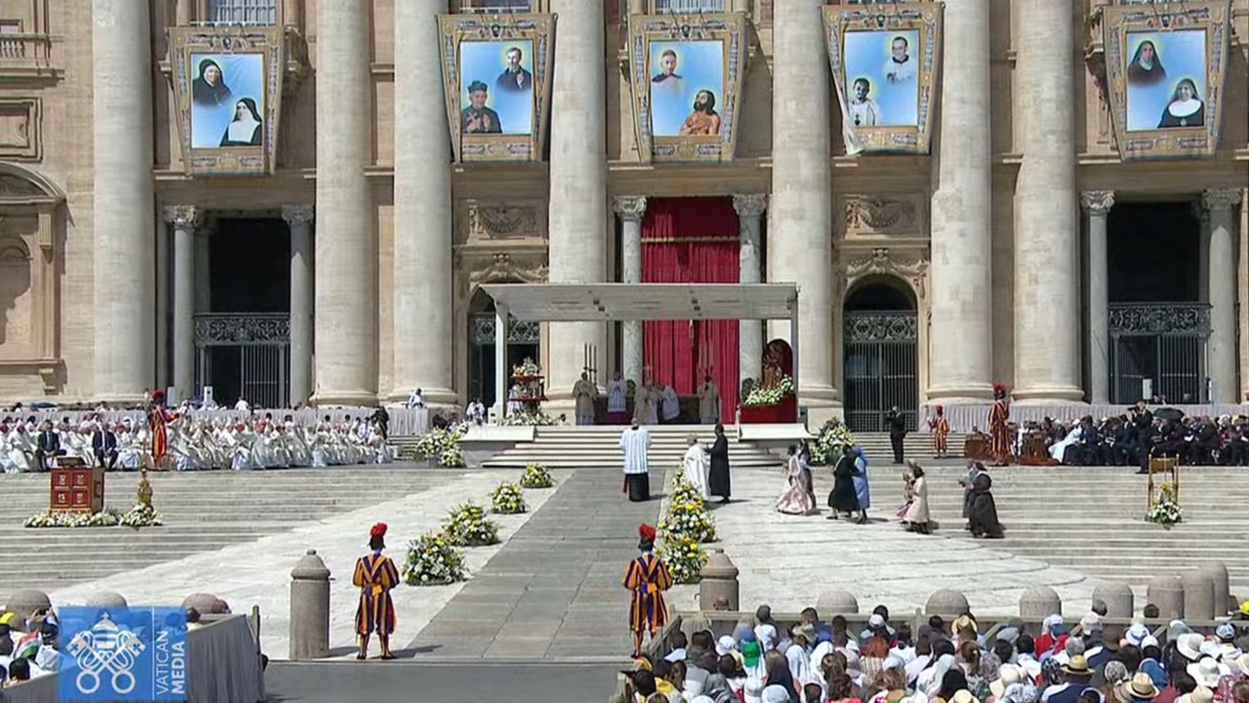 Canonisations Place St-Pierre, le 15 mai 2022 | capture d'écran Vatican Media