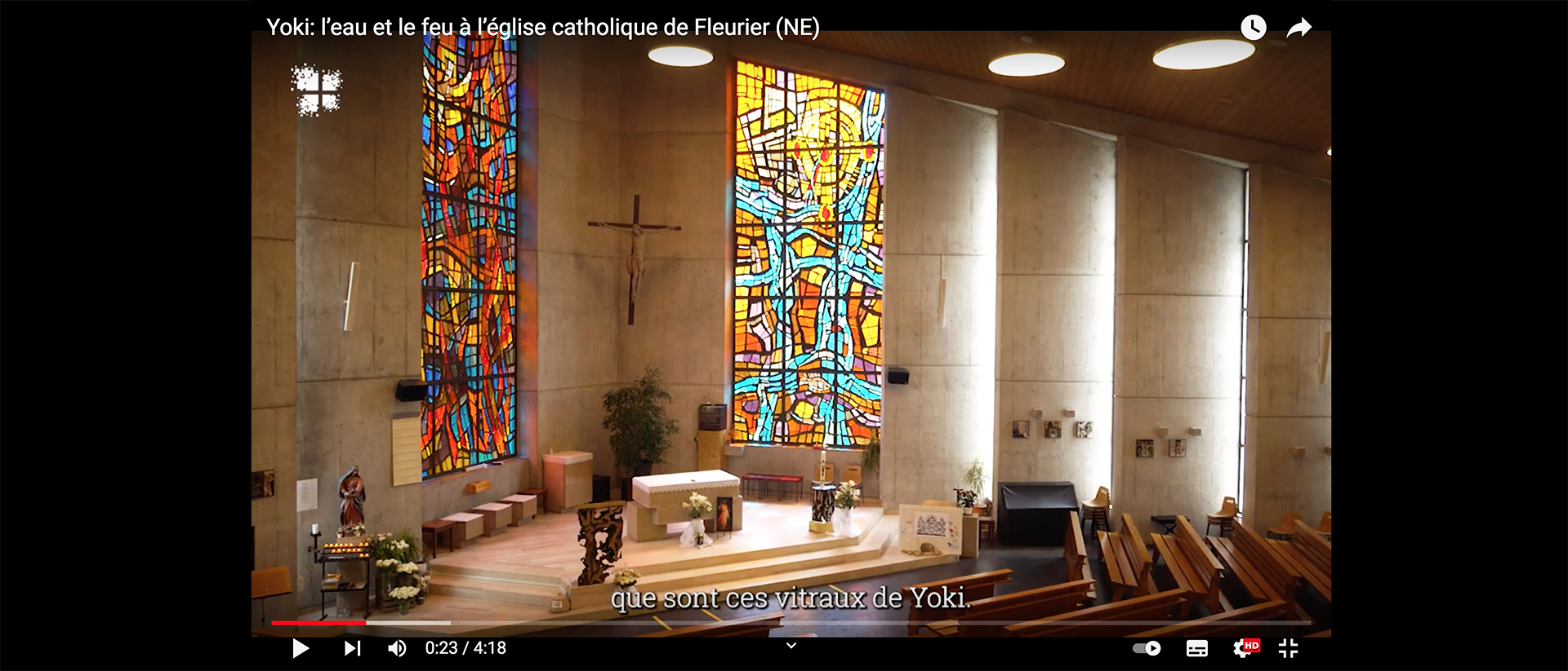 L'église de Fleurier (NE) fête 50 ans de consécration en 2022 | © cath.ch - youtube