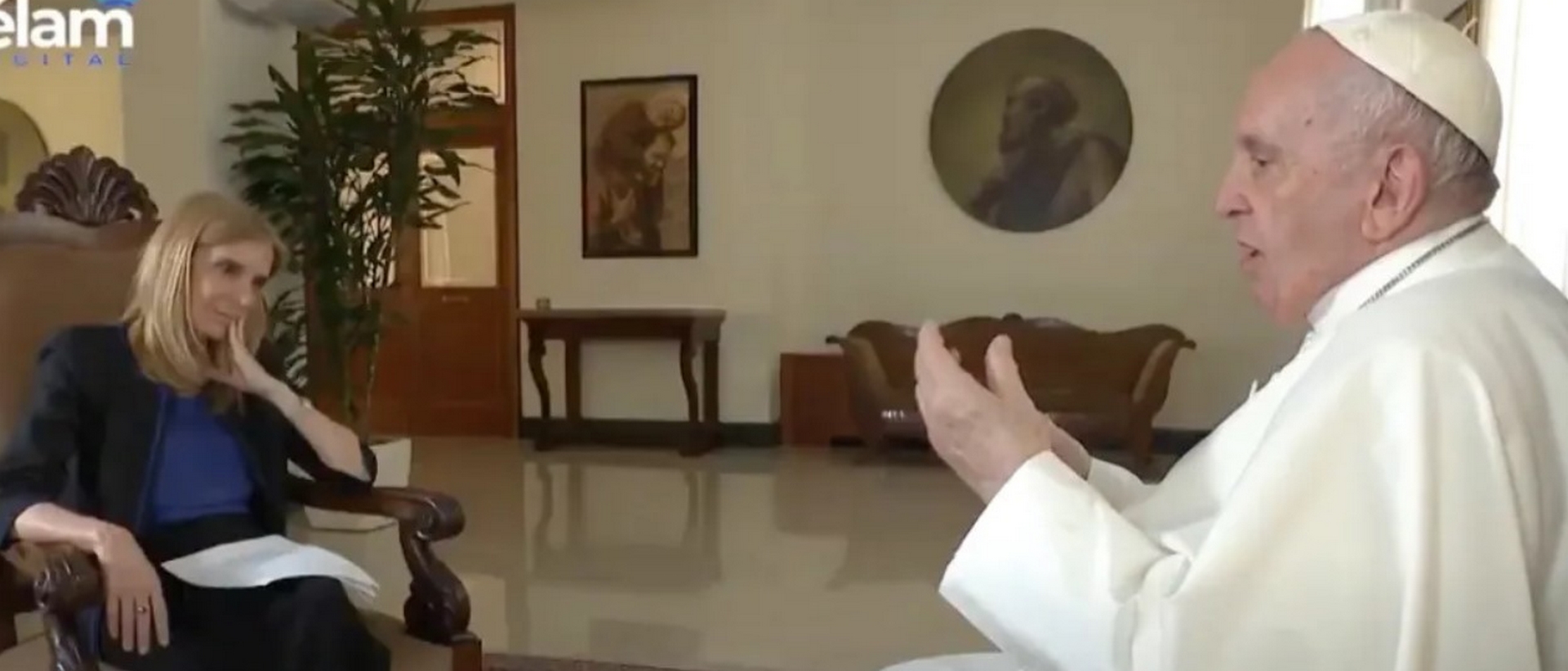 Le pape François répond à la journaliste de Telam | capture d'écran 