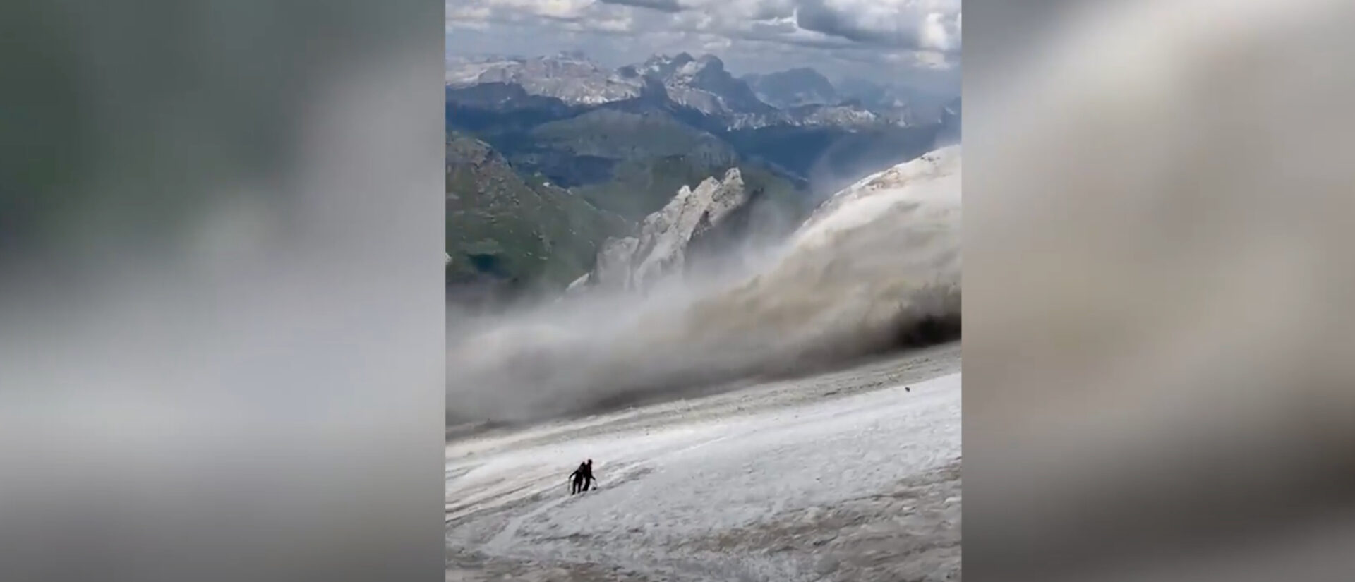 L'effondrement du glacier de la Marmolada (Italie), le 3 juillet 2022, a tué six personnes | capture d'écran