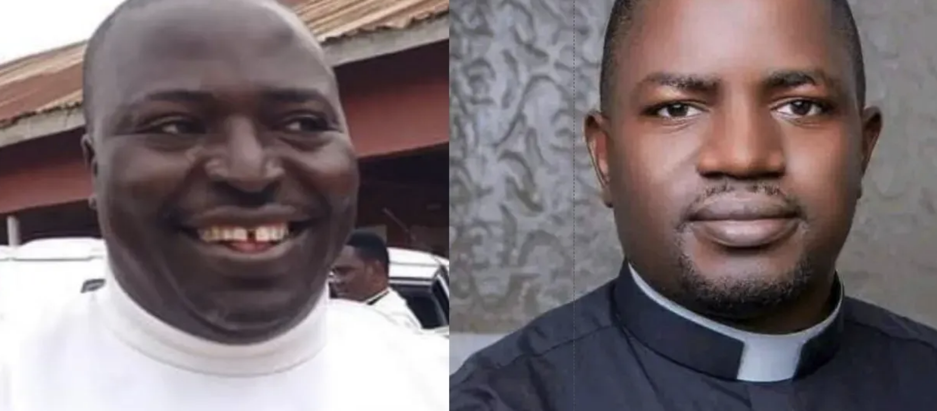 A gauche, le Père John Mark Cheitnum a été tué par ses ravisseurs. A droite, le Père Denatus Cleopas a réussi à s'échapper | © diocèse de Kafanchan (Nigeria)