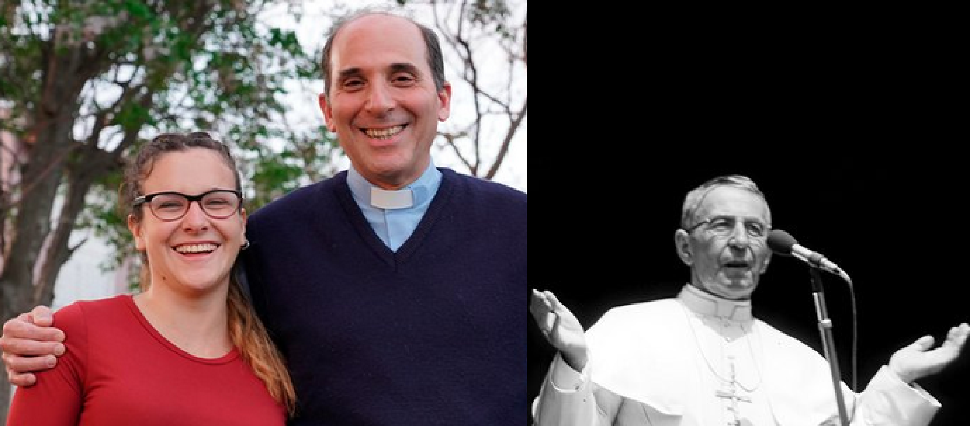 Candela Giarda, la jeune miraculée, et le Père Juan Jose Dabusti qui a demandé la guérison "au Seigneur par l'intercession de jean Paul 1er | DR