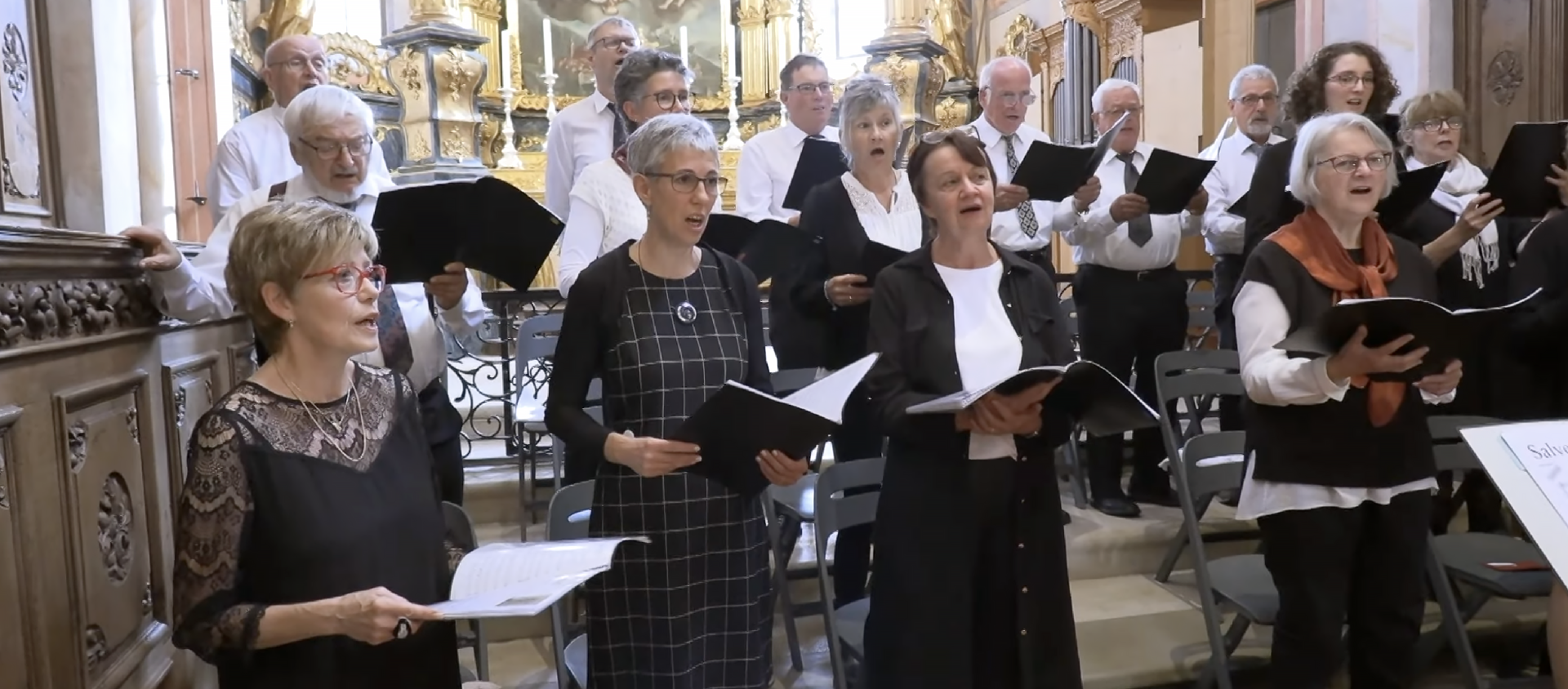 La Sainte-Cécile de Saint-Ursanne a fêté ses 100 ans à la collégiale de Saint-Ursanne (JU) | © Jean-Claude Boillat/capture-écran 