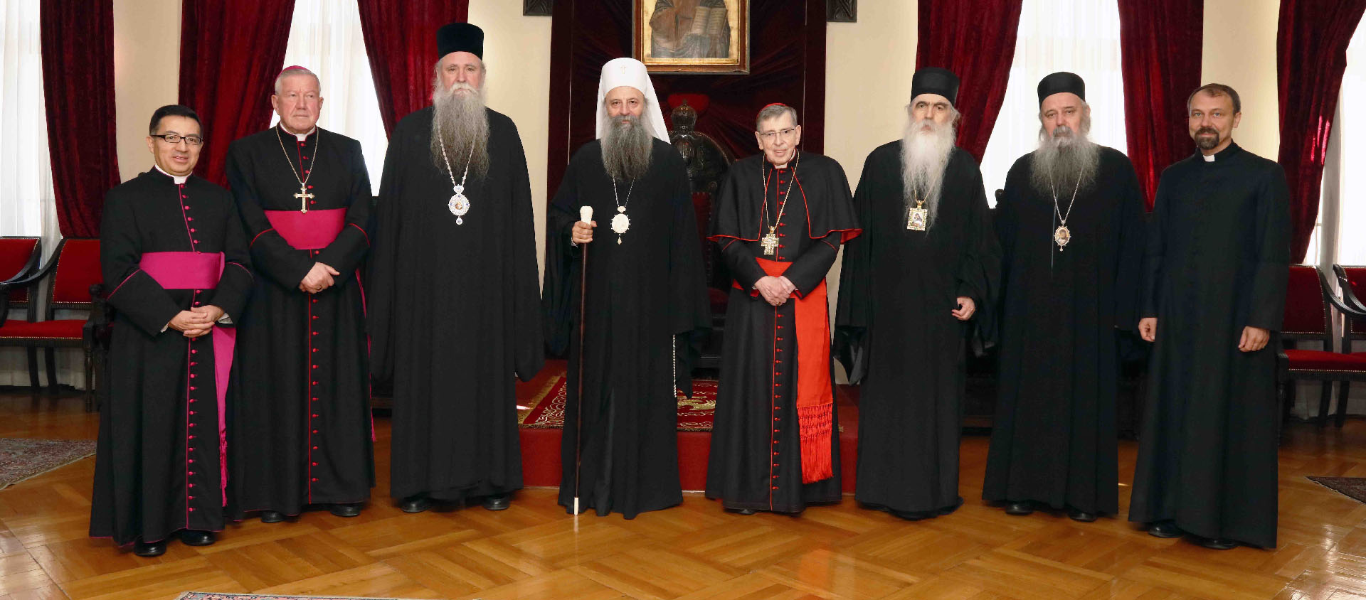 Le cardinal Kurt Koch et le patriarche Porfirije | © Patriarcat de Serbie