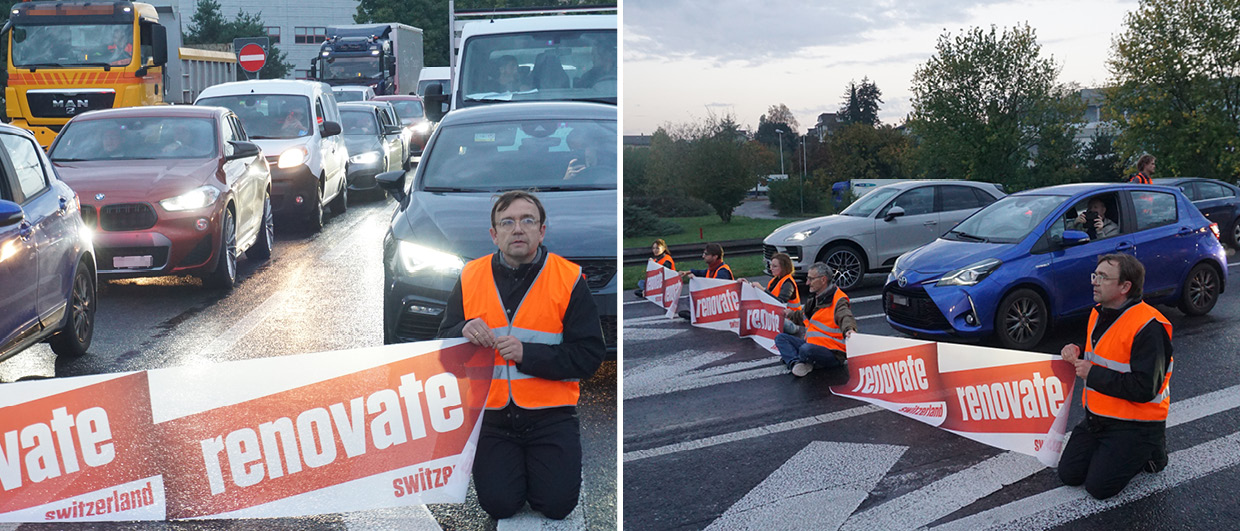 Claus Noppeney a bloqué une autoroute pour sensibiliser à l'urgence climatique | © Silvan Beer