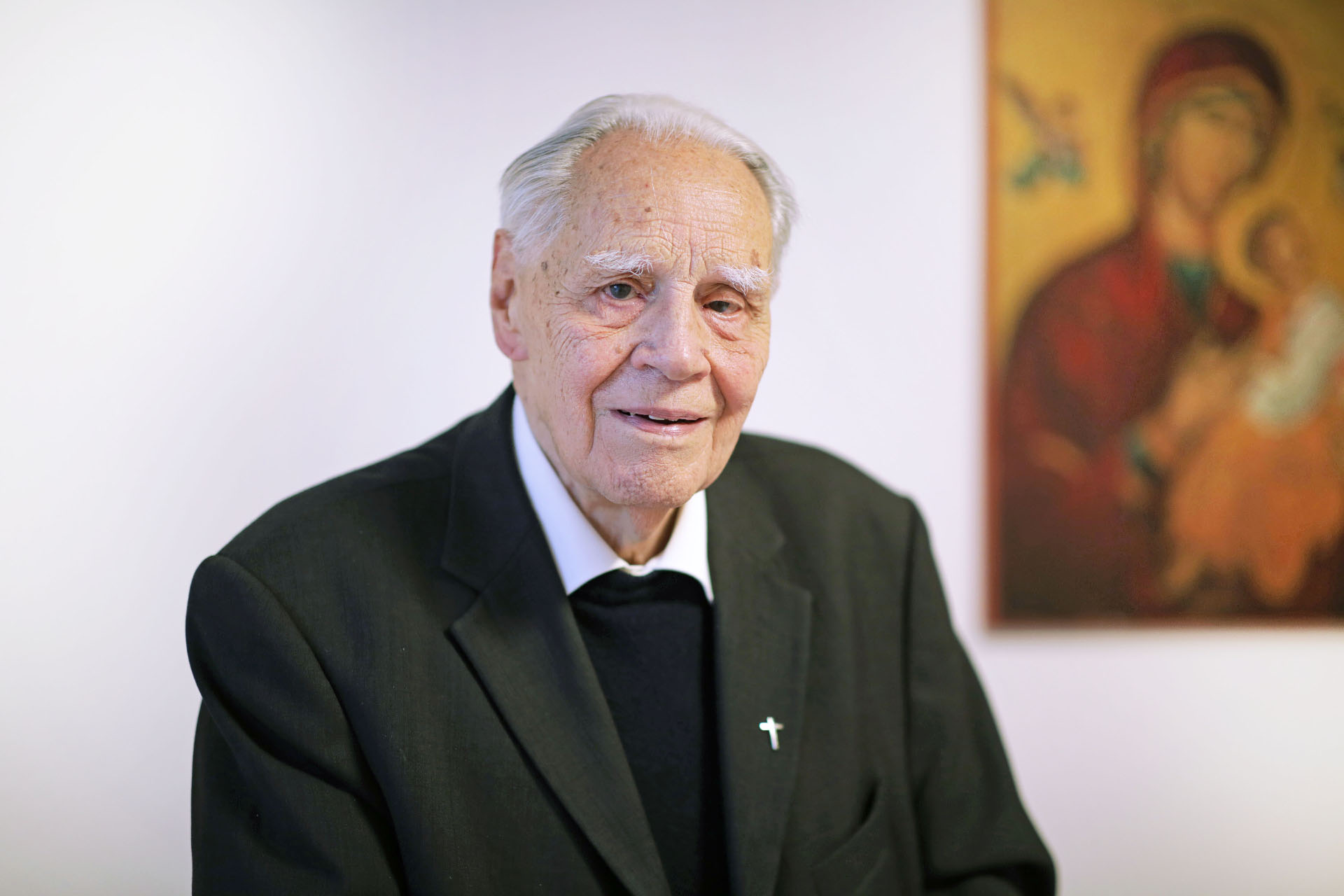 Brig le 6 octobre 2022. Peter Henrici, jésuite qui fut évêque auxiliaire de Coire | © Bernard Hallet