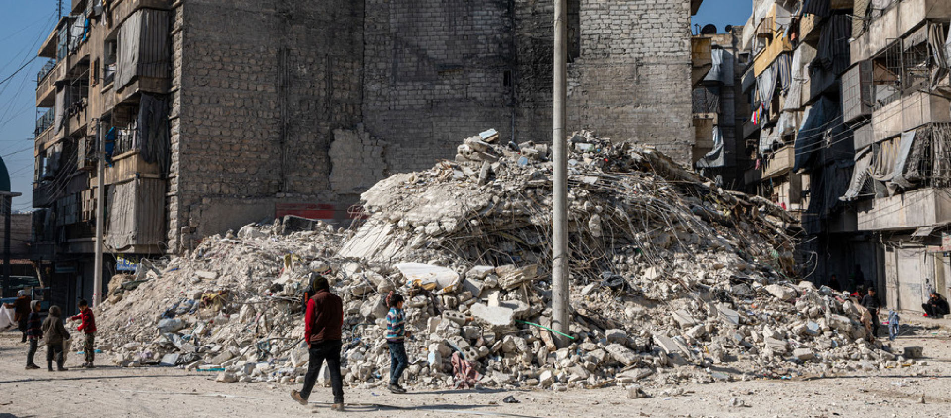 Le quartier Al-Kallasah à Alep, en Syrie, a été durement touché par le tremblement de terre du 6 février | © UNHCR/Hameed Maarouf