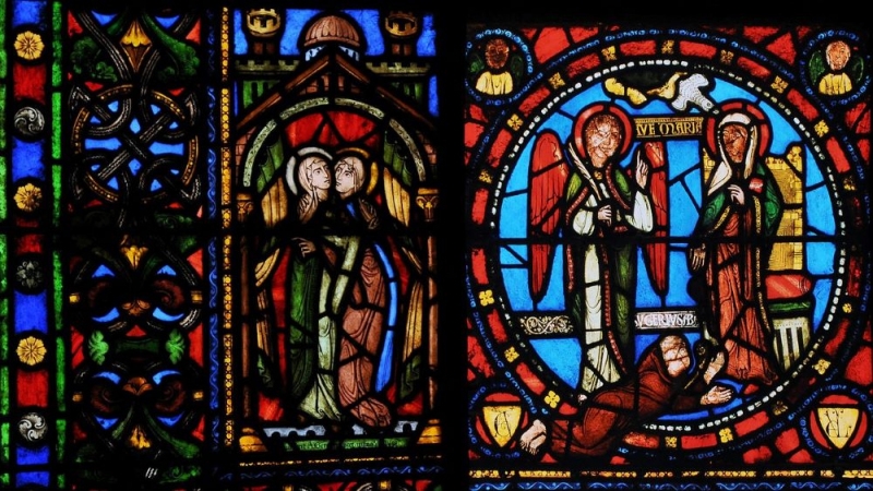 Les vitraux de la basilique St-Denis et leur fameux bleu 'suger' | DR 