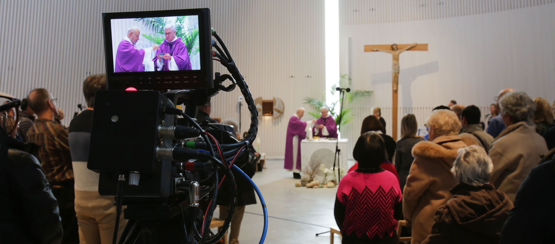 La messe était retransmise en streaming sur cath.ch, à la radio et sur RTS 2 | © Bernard Hallet