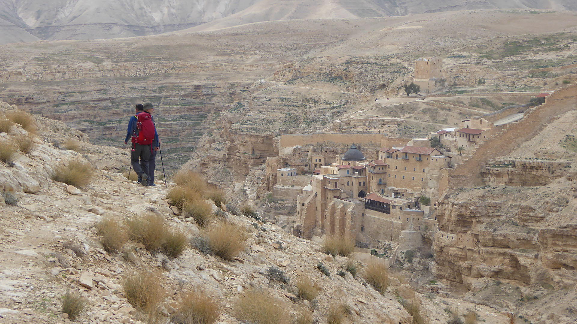 Randonnée autour du monastère grec-orthodoxe de Mar Saba, en Territoires palestiniens occupés lors d’un pèlerinage organisé par l’agence Terralto | © Terralto voyages