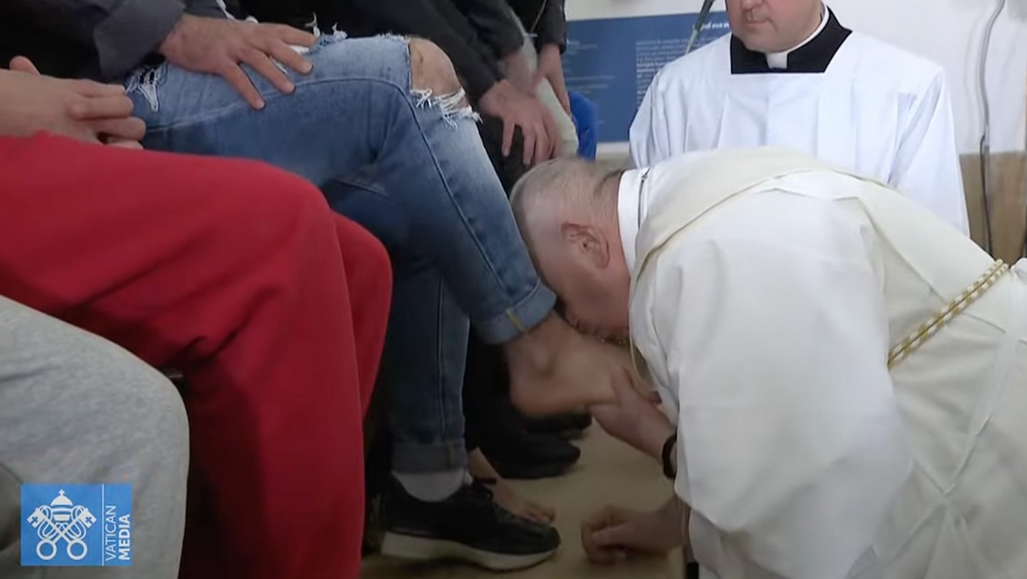 Le pape a lavé les pieds de jeunes détenus | © Vatican media