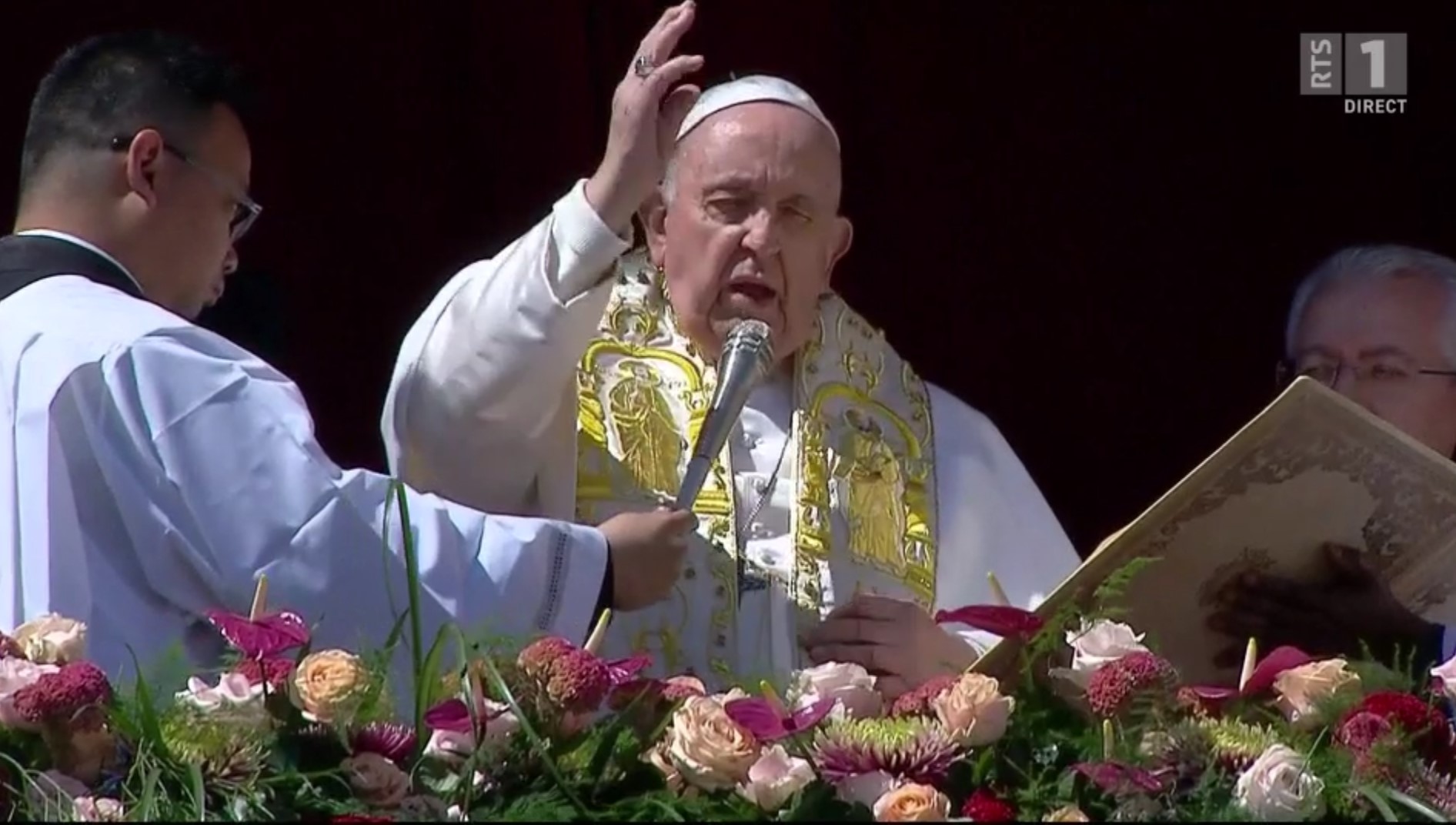 Bénédiction pascale Urbi et Orbi du pape François / capture d'écran 