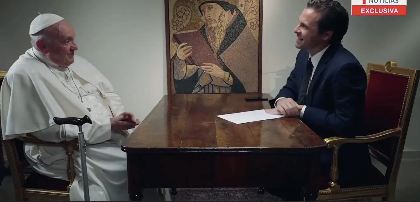 Le pape a répondu aux questions de "Noticias Telemundo" | capture d'écran