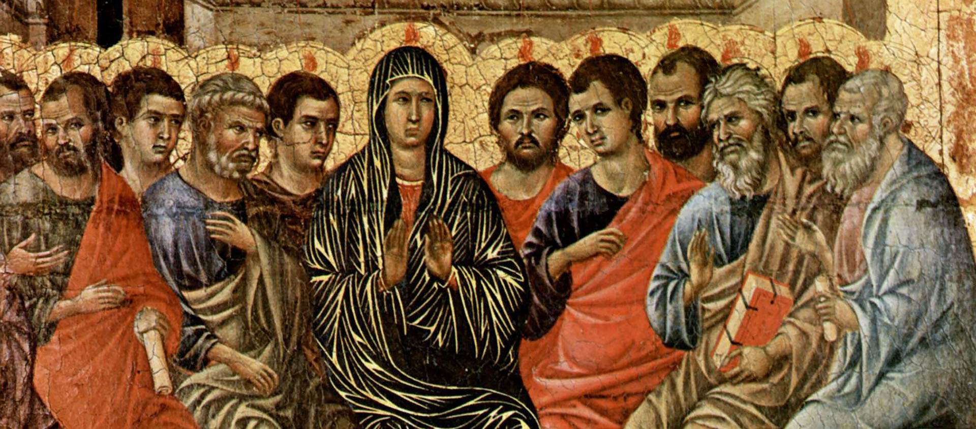 La pentecôte, rétable de la cathédrale de Sienne. Duccio di Buoninsegna, tempera sur bois, 1308-1311 | © Wiki media commons