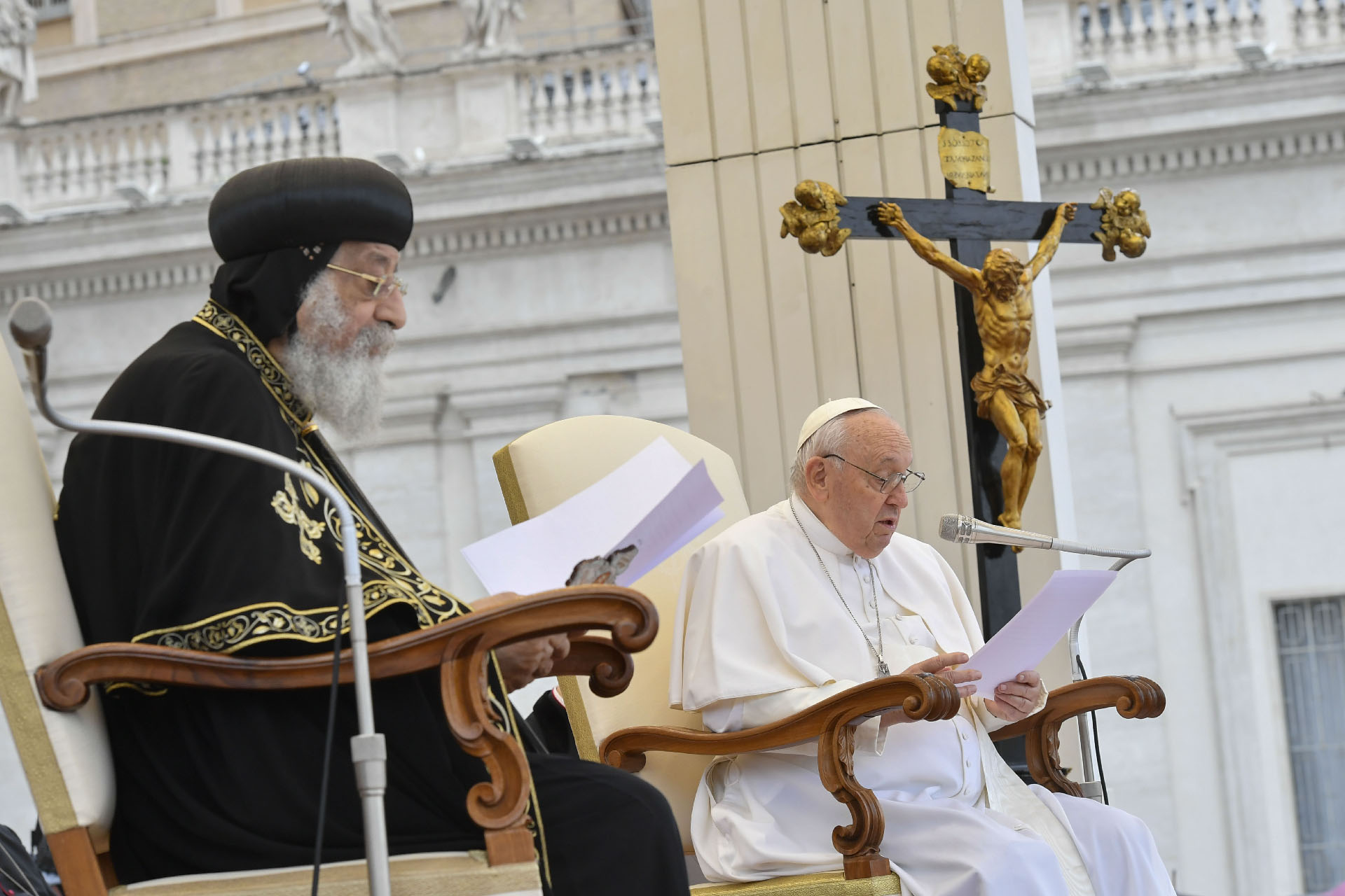 Le pape a accueilli le patriarche copte lotrs de l'audience générale | © Vatican Media