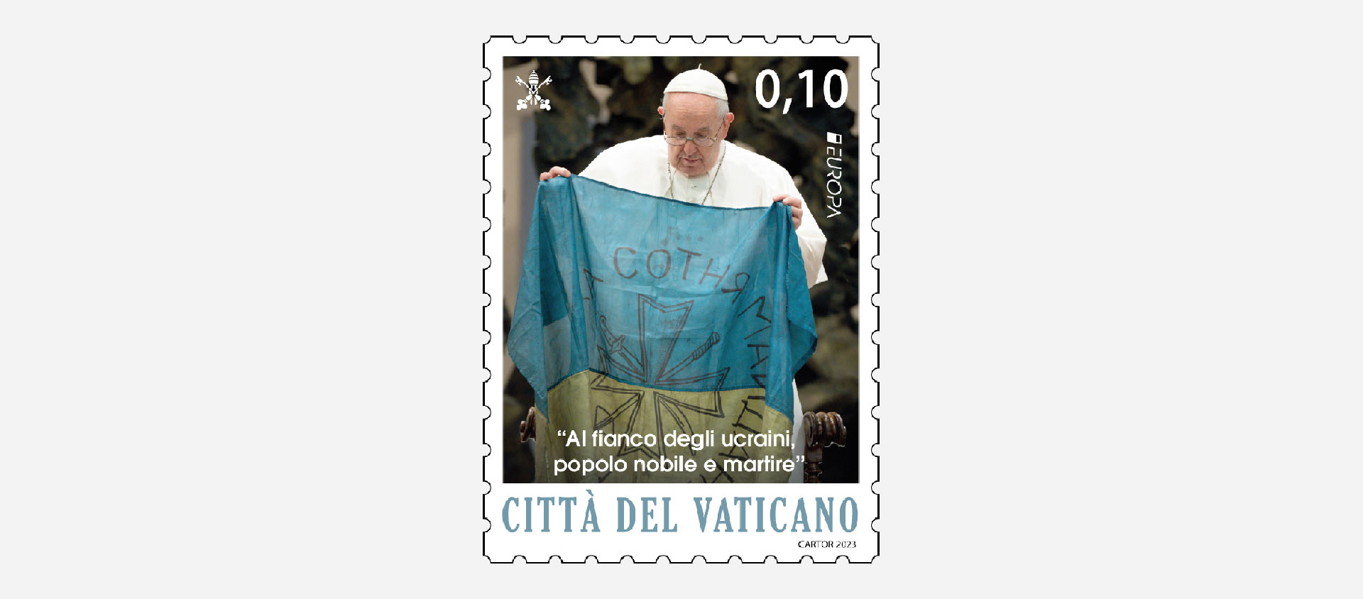 Ce timbre est édité pour le compte d’une initiative intitulée EUROPA, portée par l’association PostEurop, qui représente 55 services postaux sur le continent | Poste Vaticane