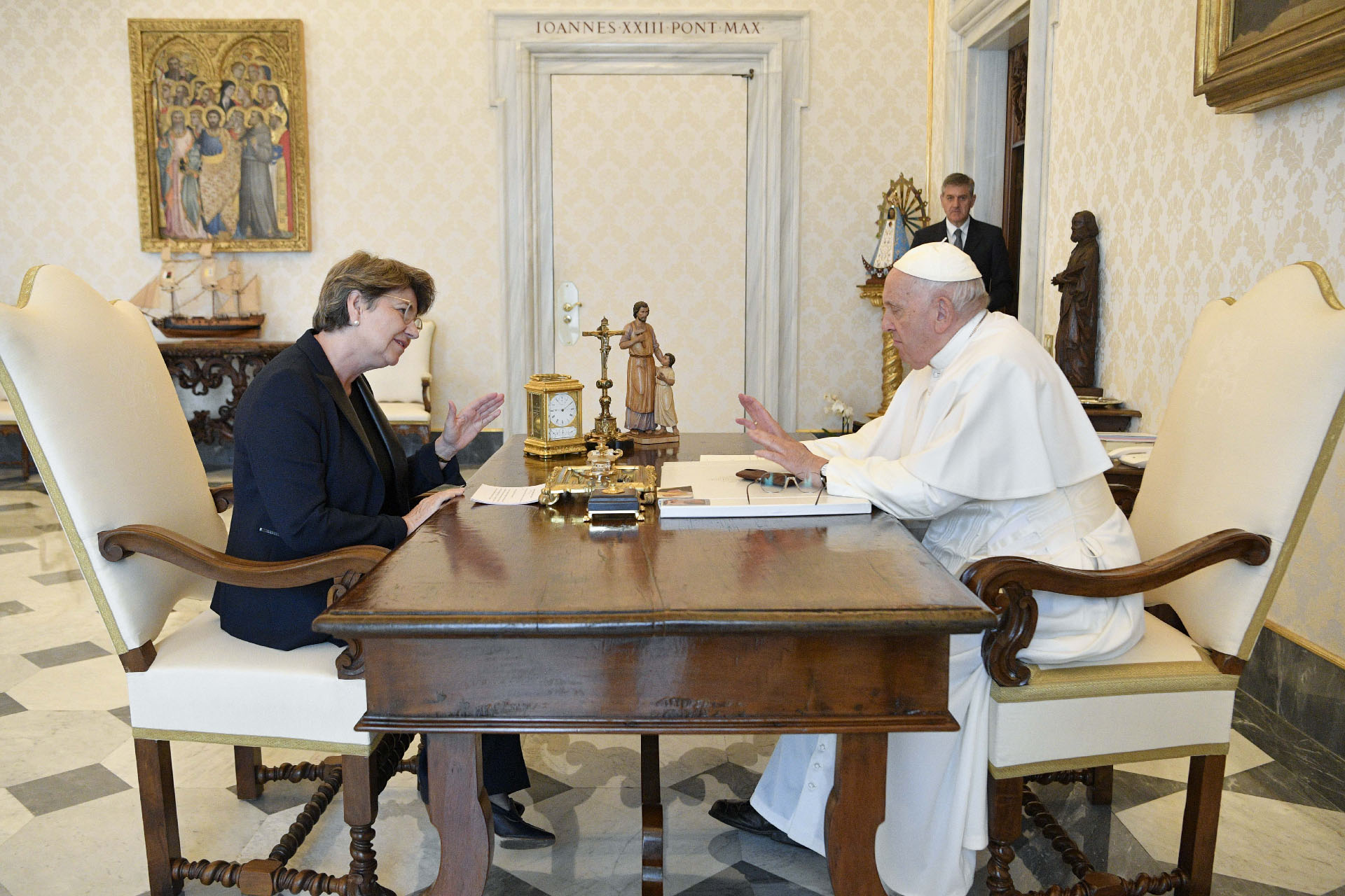 Rencontre entre le pape et Viola Amherdt, 4 mai 2024