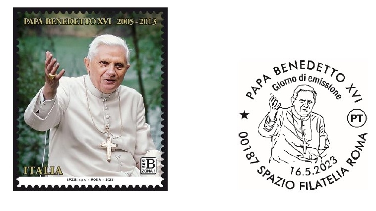Timbre italien à la mémoire de Benoît XVI | Posteitaliane