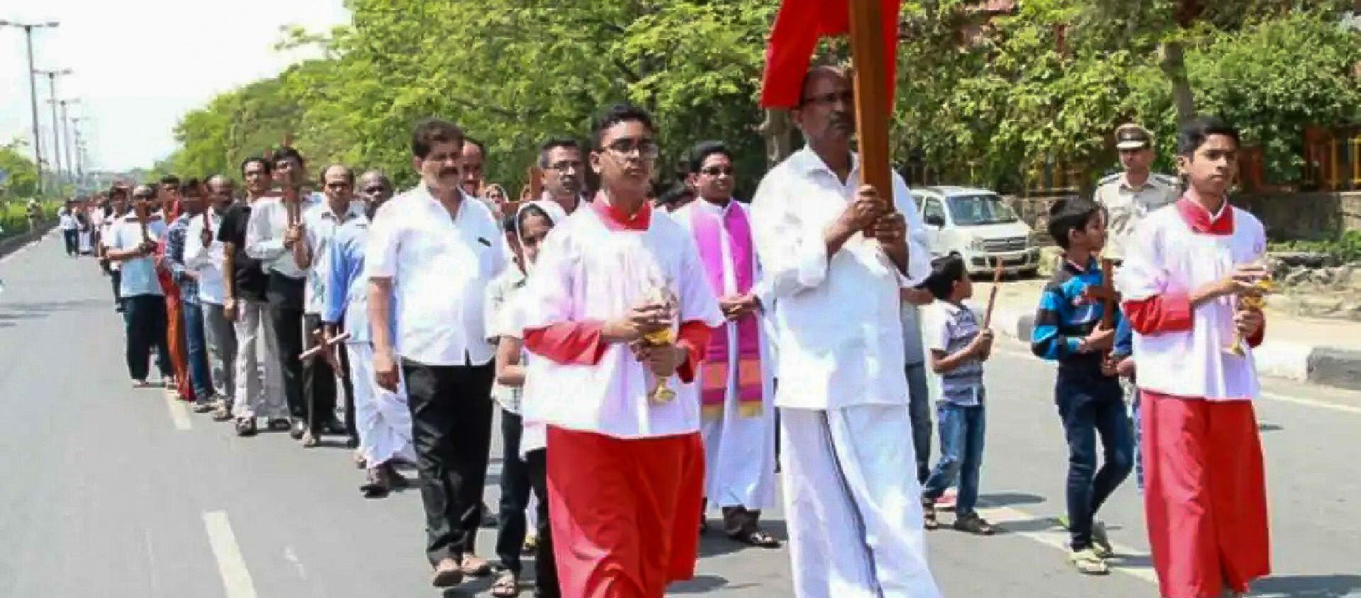 Des chrétiens indiens participant à la procession du Vendredi Saint | © Églises d'Asie