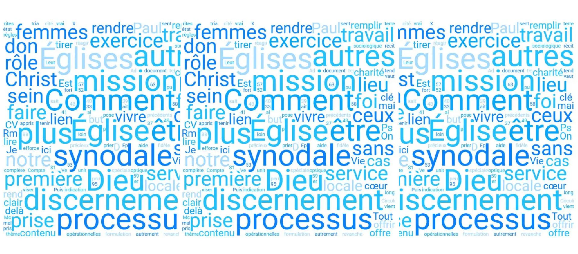 "Eglise", "Synode" et "Mission" sont les mots qui reviennent le pus souvent dans l'instrument de travail publié le 20 juin | © I.Media