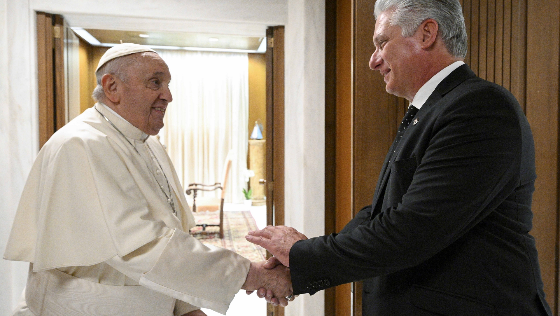 Le pape François reçoit le président cubain  Miguel Diaz-Canel | © Vatican Media