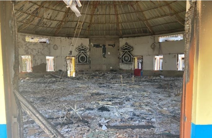 L'église catholique St-Paul de Sangaiprou, à Imphal a entièrement saccagée | DR