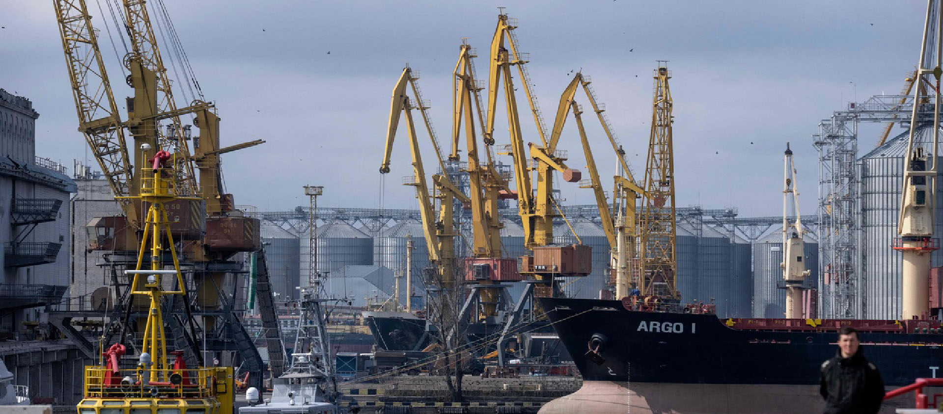 Le terminal du port d'Odessa d'où l'Ukraine envoie le blé qu'elle produit | © Keystone/Ritzau Scanpix/Bo Amstrup